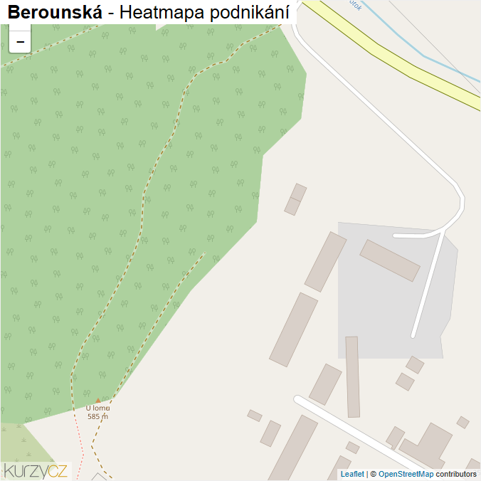 Mapa Berounská - Firmy v ulici.