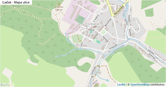 Luční - mapa ulice