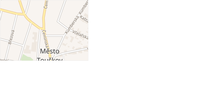 Čemínská v obci Město Touškov - mapa ulice
