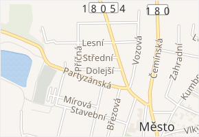 Dolejší v obci Město Touškov - mapa ulice