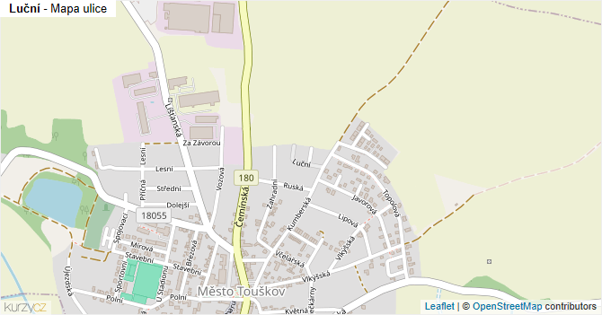 Luční - mapa ulice