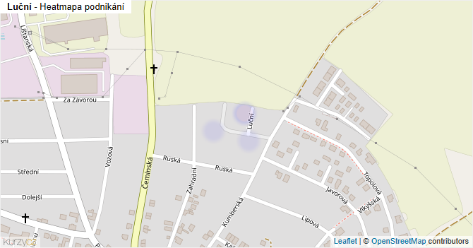 Luční - mapa podnikání