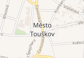 Město Touškov v obci Město Touškov - mapa části obce