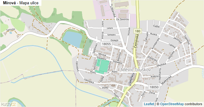 Mírová - mapa ulice