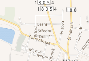 Střední v obci Město Touškov - mapa ulice