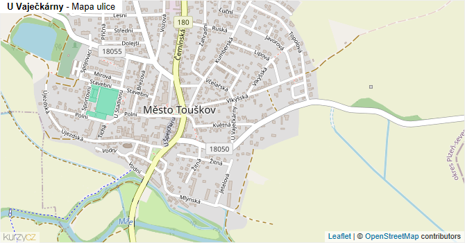 U Vaječkárny - mapa ulice