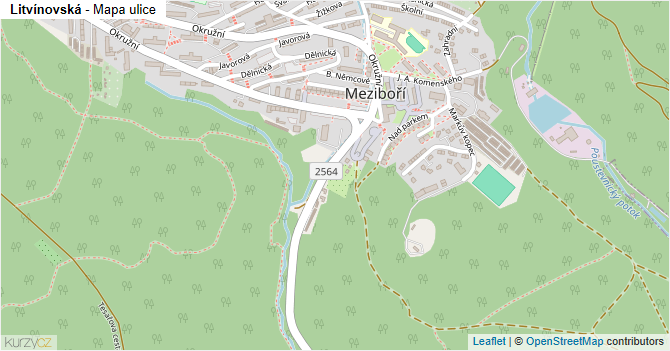 Litvínovská - mapa ulice