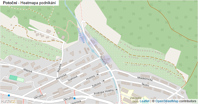 Potoční - mapa podnikání