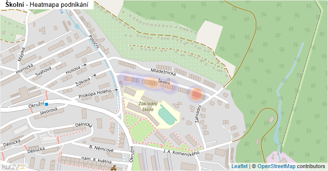 Školní - mapa podnikání