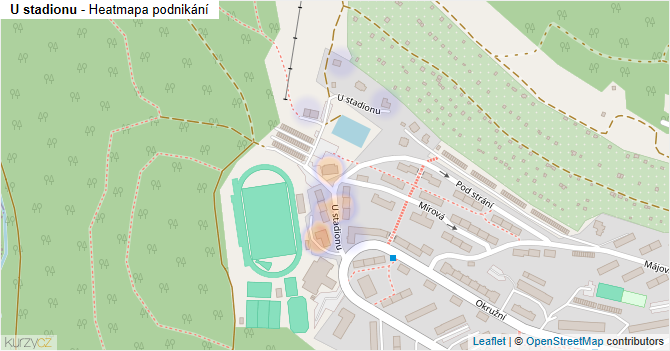 U stadionu - mapa podnikání