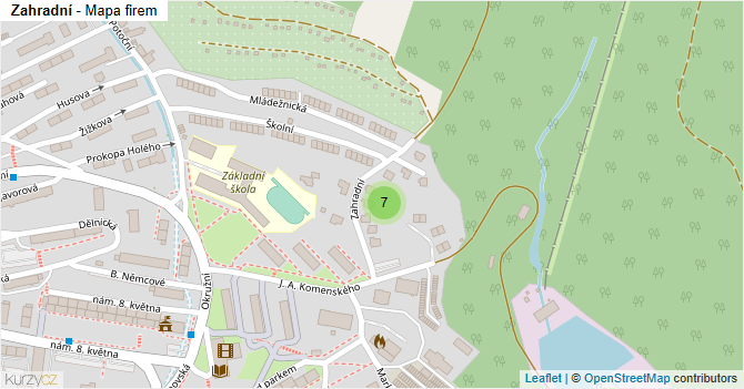 Zahradní - mapa firem