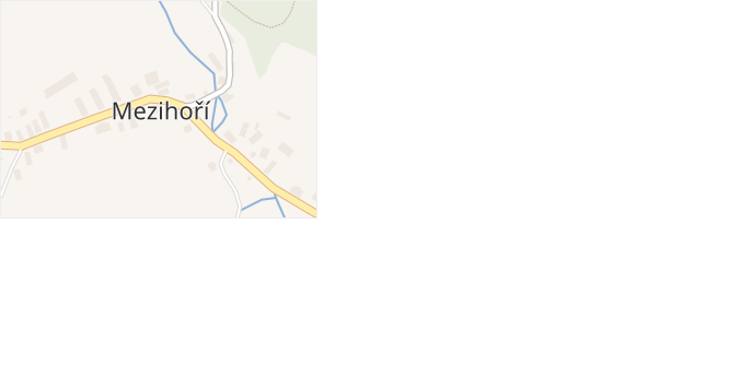 Mezihoří v obci Mezihoří - mapa části obce
