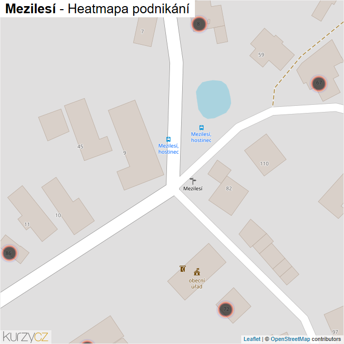 Mapa Mezilesí - Firmy v obci.
