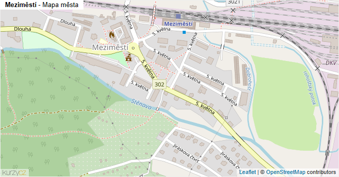 Meziměstí - mapa města