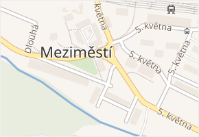5. května v obci Meziměstí - mapa ulice
