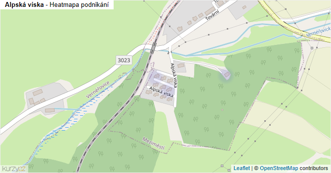 Alpská víska - mapa podnikání