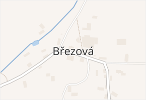 Březová v obci Meziměstí - mapa části obce