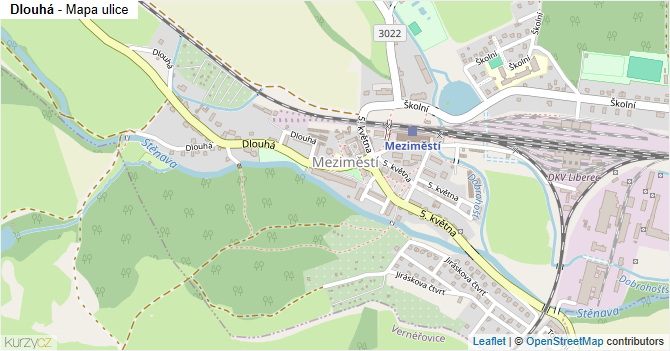 Dlouhá - mapa ulice