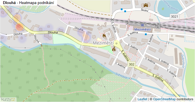 Dlouhá - mapa podnikání