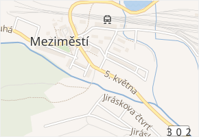 Meziměstí v obci Meziměstí - mapa části obce