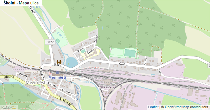 Školní - mapa ulice