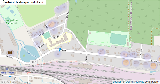 Školní - mapa podnikání