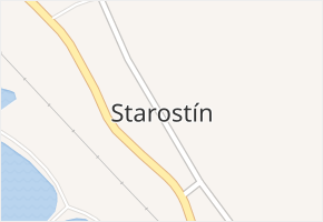 Starostín v obci Meziměstí - mapa části obce