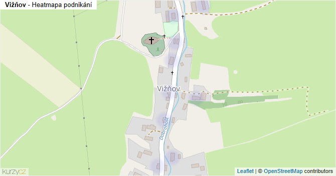 Vižňov - mapa podnikání