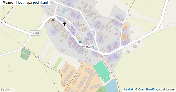 Mezno - mapa podnikání