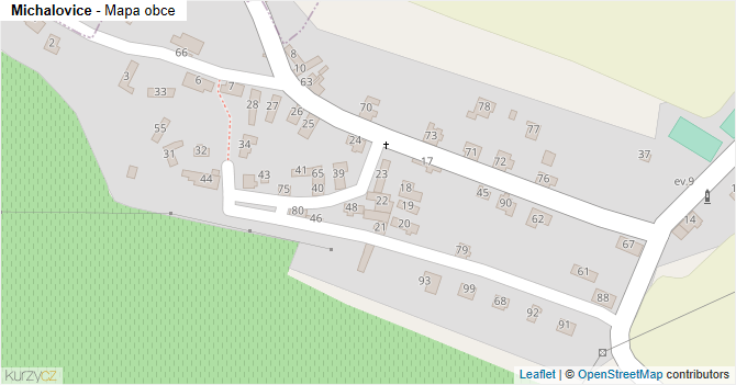 Michalovice - mapa obce