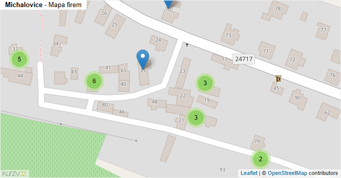 Michalovice - mapa firem