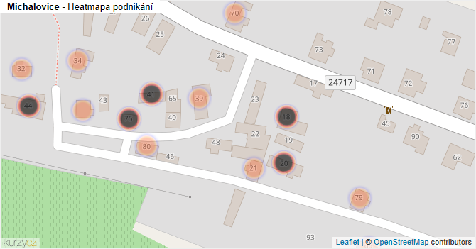 Michalovice - mapa podnikání
