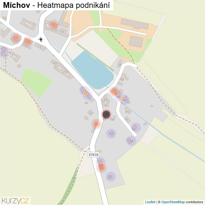 Mapa Míchov - Firmy v části obce.