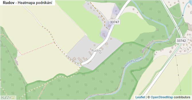 Rudov - mapa podnikání