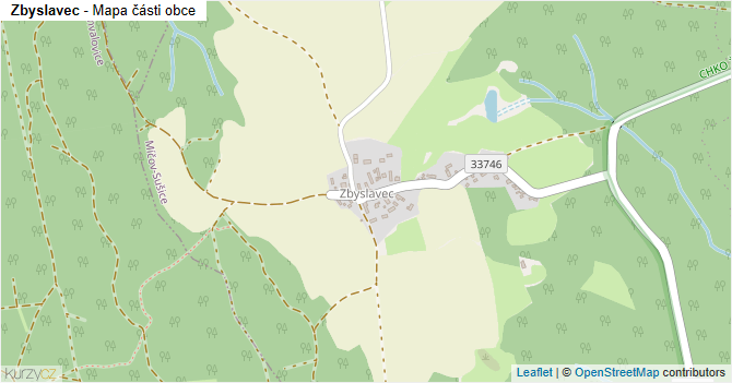 Zbyslavec - mapa části obce