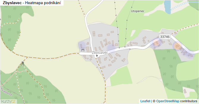 Zbyslavec - mapa podnikání