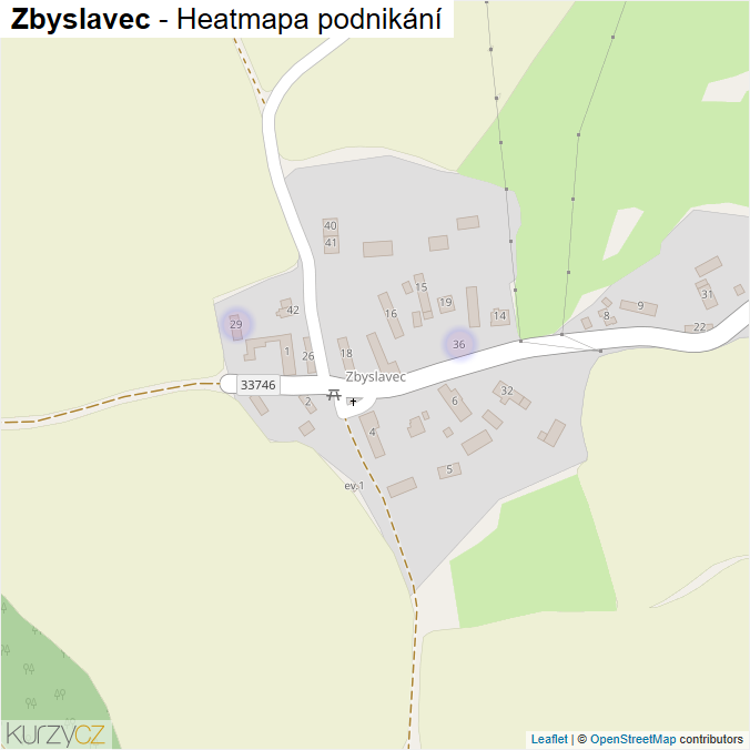 Mapa Zbyslavec - Firmy v části obce.