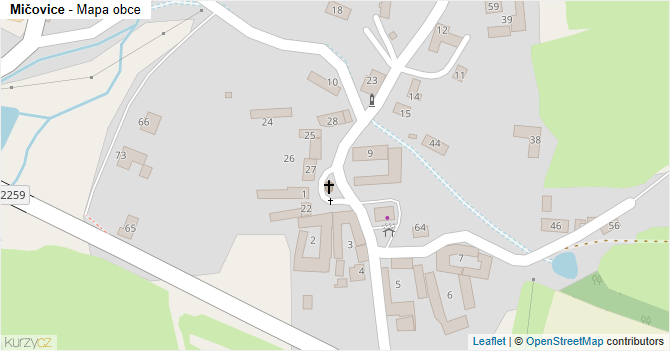Mičovice - mapa obce