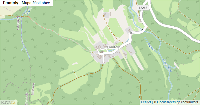 Frantoly - mapa části obce