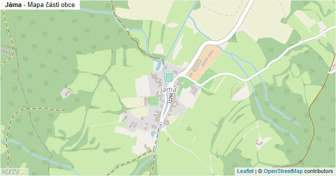 Jáma - mapa části obce