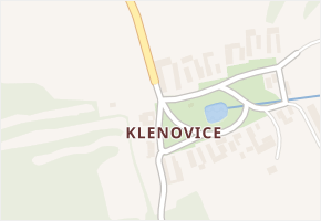 Klenovice v obci Mičovice - mapa části obce