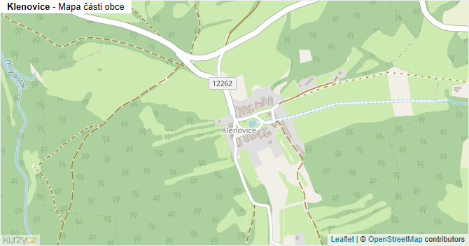 Klenovice - mapa části obce