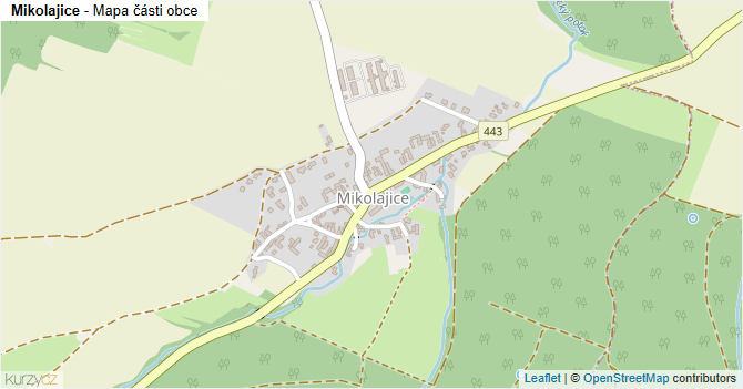 Mikolajice - mapa části obce