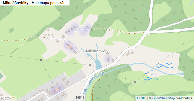 Mikulášovičky - mapa podnikání