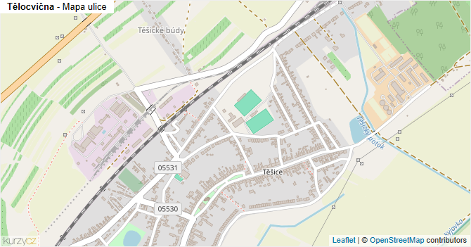 Tělocvična - mapa ulice