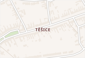 Těšice v obci Mikulčice - mapa části obce