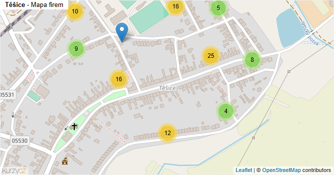 Těšice - mapa firem