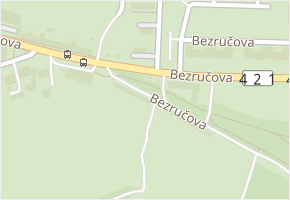 Bezručova v obci Mikulov - mapa ulice