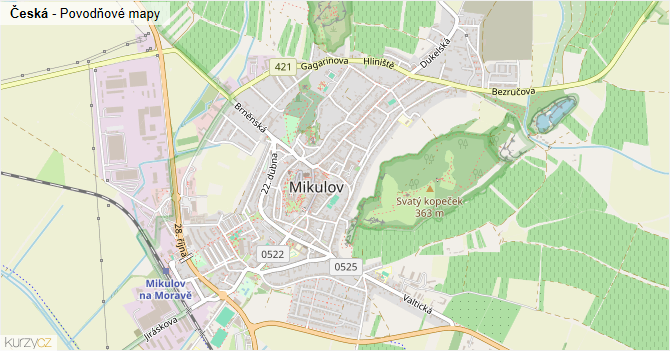 Česká - záplavové mapy stoleté vody