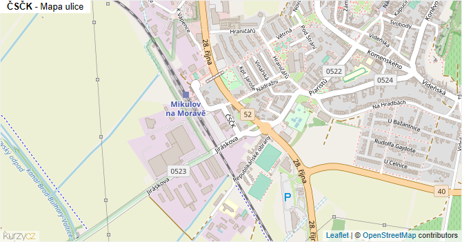 ČSČK - mapa ulice